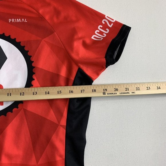 Primal Women's Cycling Jersey Size Medium BBG Red Black Active Outdoor Full Zip - Picture 6 of 7
